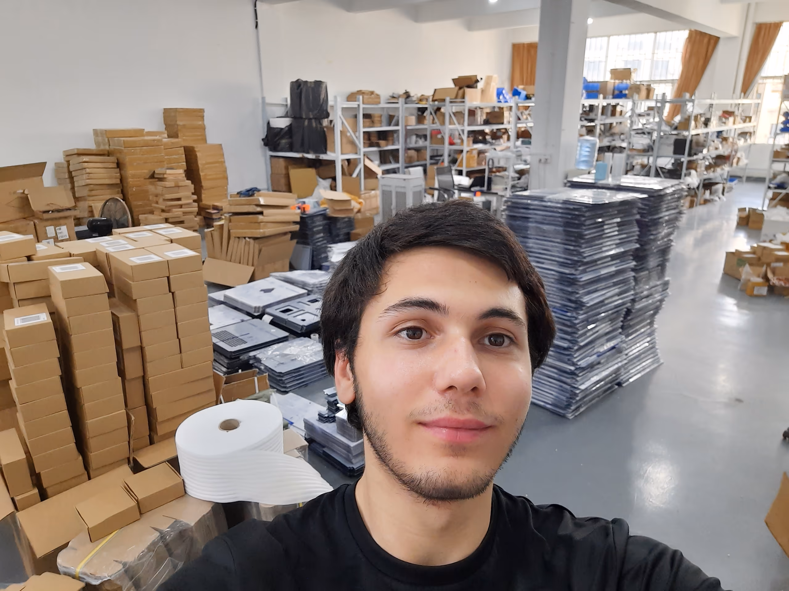 Fabrizio Blasio on the factory floor in China during the Clura production run
